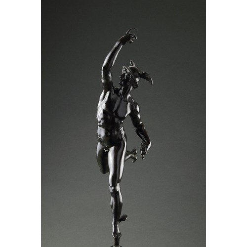 Italian Bronze of the Naked Mercury in Flight